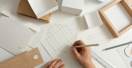fotografia CC0 di una designer che disegna un packaging